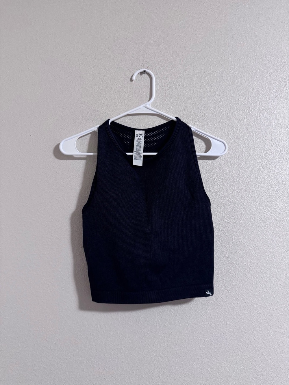 JoyLab Ribbed High-Neck Crop Tank V